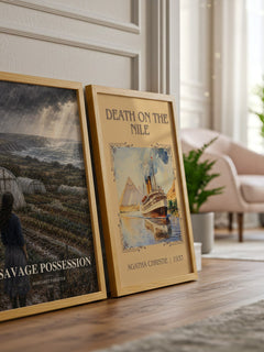 Savage possession watercolour print framed by window – literary home decor