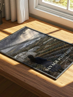Savage possession watercolour book poster framed on wall – romance wall art