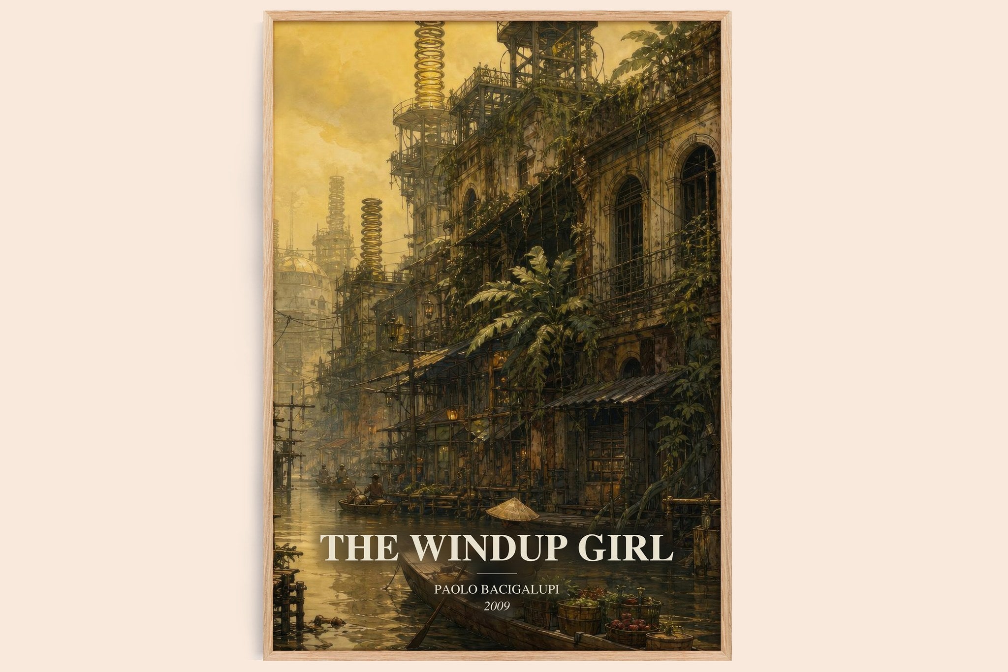 The Windup Girl Book Watercolour Illustration by Paolo Bacigalupi