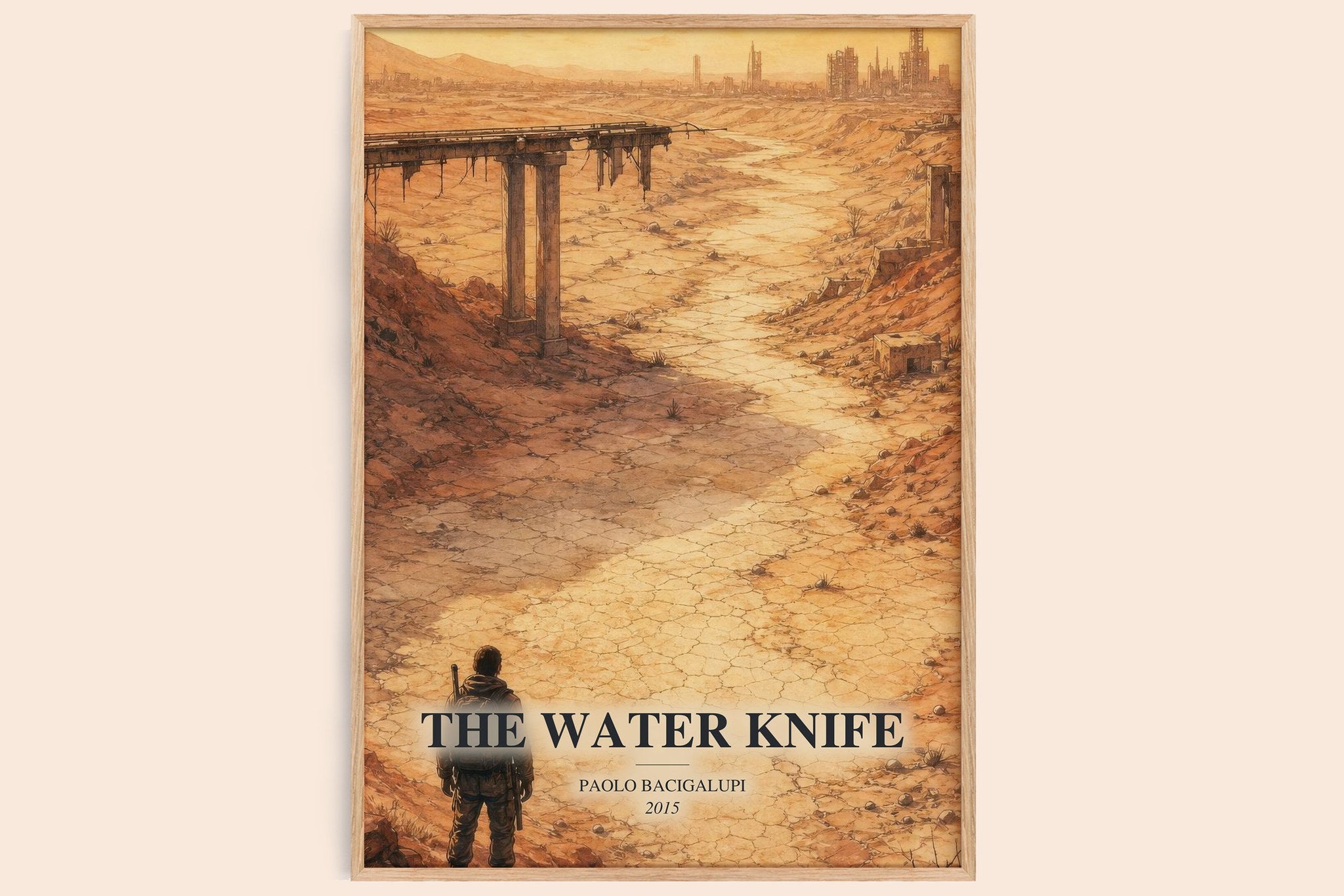 The Water Knife Book Watercolour Illustration by Paolo Bacigalupi