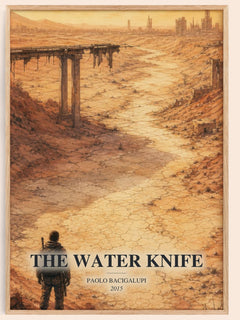 The Water Knife watercolour book poster by Paolo Bacigalupi – framed literary art print