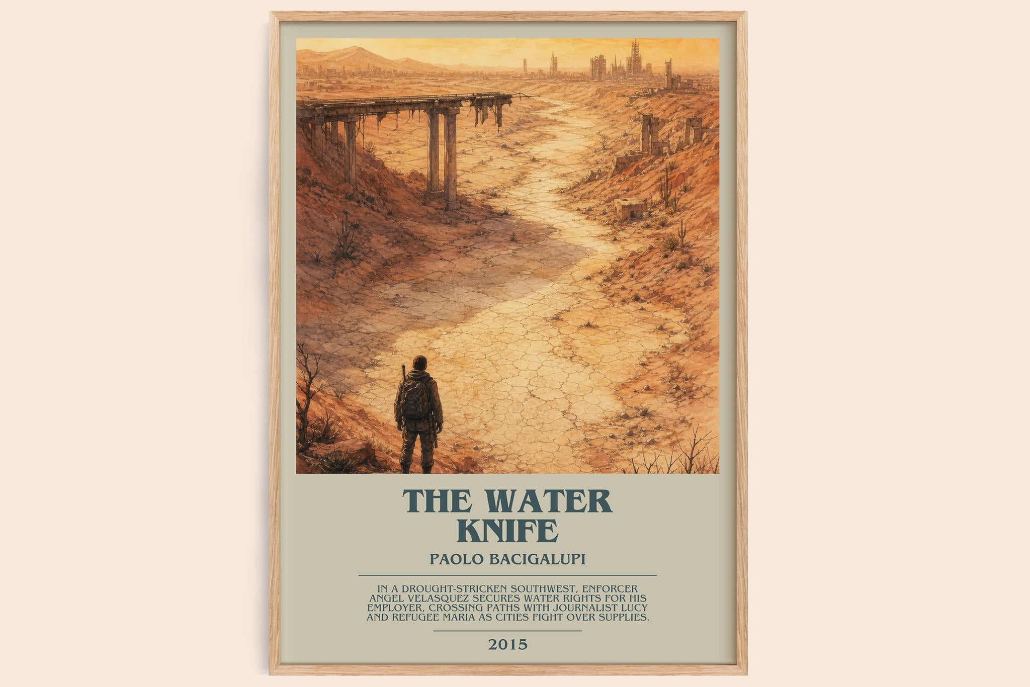 The Water Knife Bookish Wall Art by Paolo Bacigalupi
