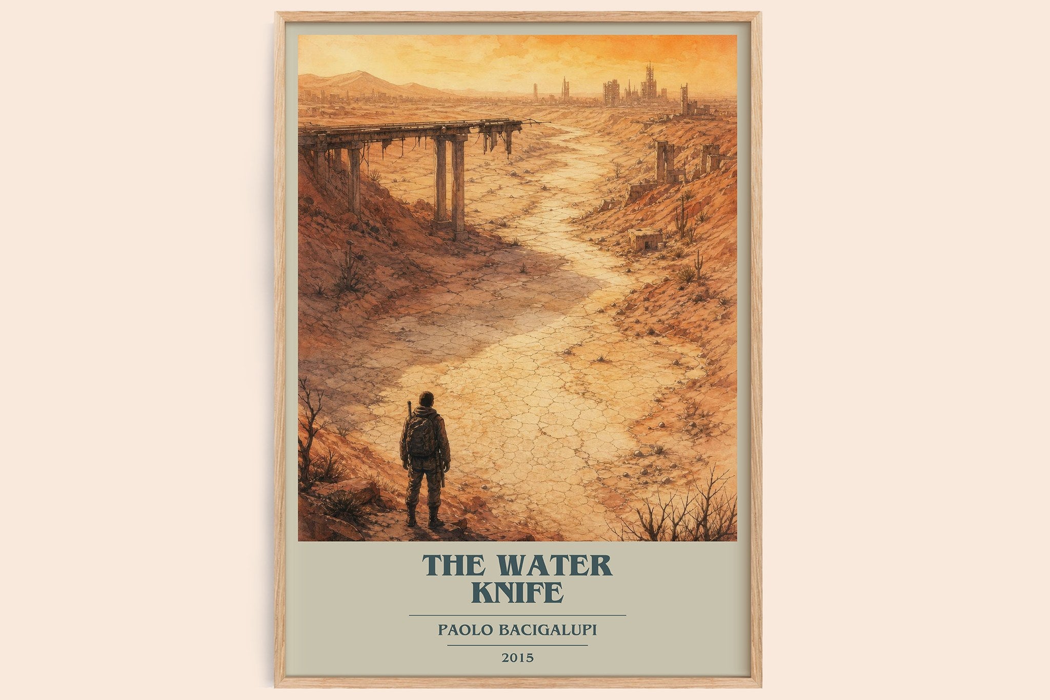 The Water Knife Book Cover Poster by Paolo Bacigalupi