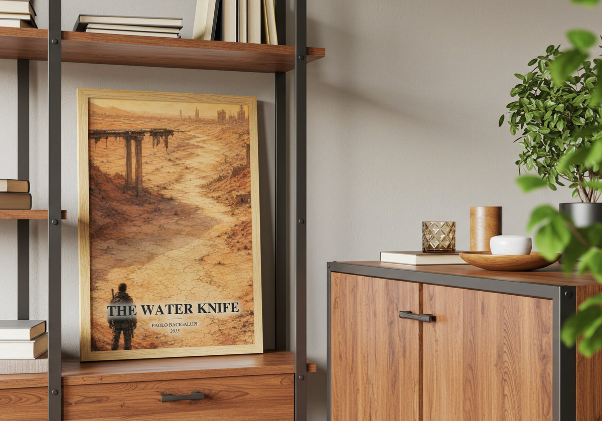The Water Knife book watercolour illustration paper finish options – matte satin gloss