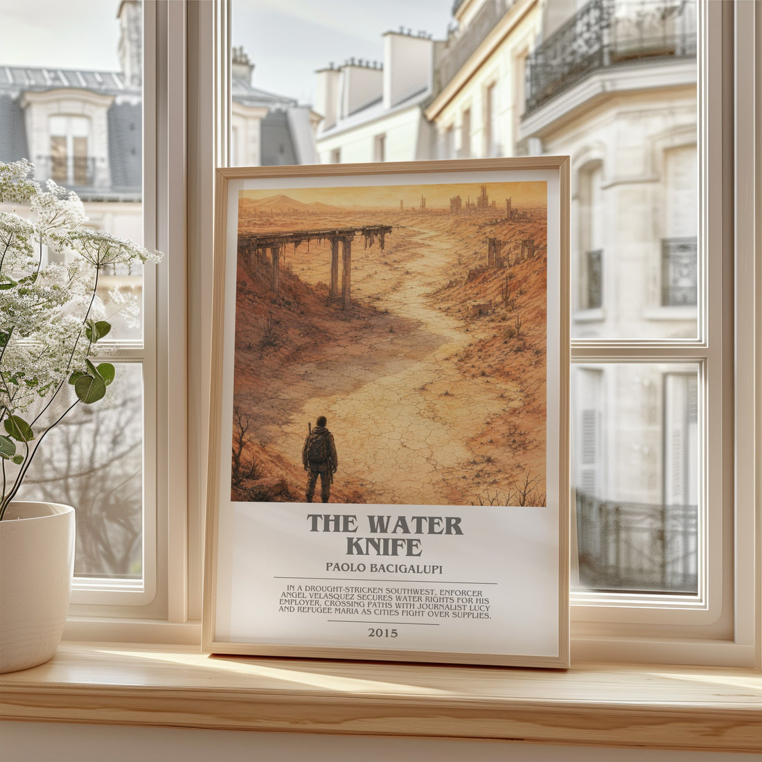 The Water Knife bookish poster colour and style options – Paolo Bacigalupi book art