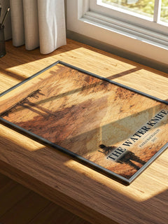 The Water Knife watercolour book poster framed on wall – dystopian wall art