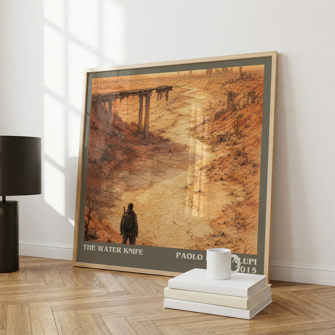 The Water Knife literary print framed by window – literary home decor