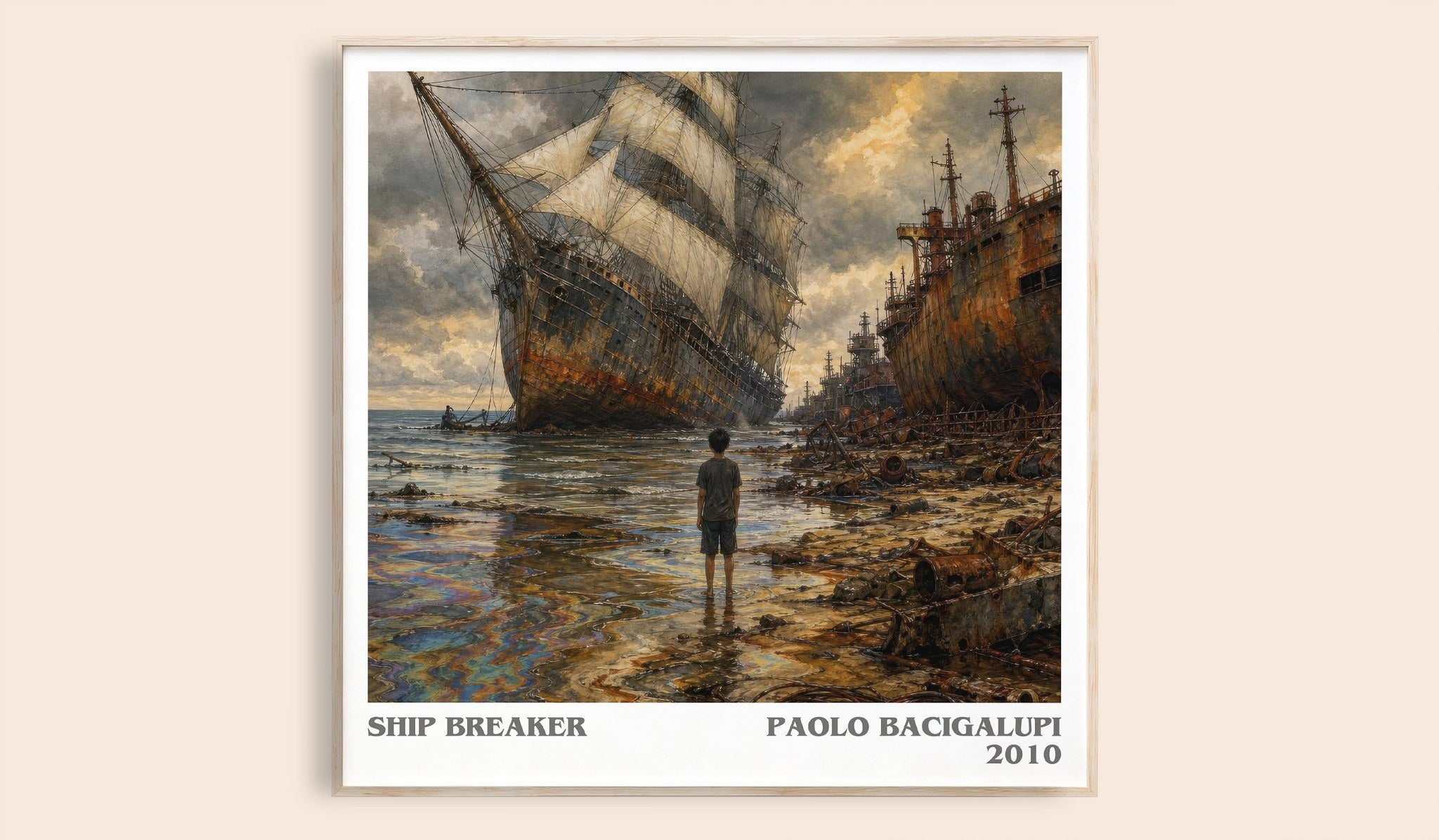 Ship breaker Literary Art Print by Paolo Bacigalupi