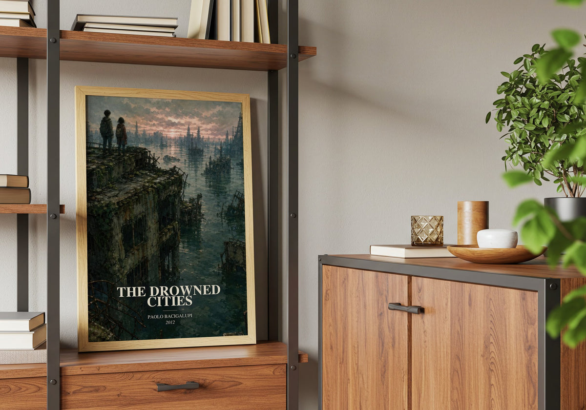 The drowned cities book watercolour illustration paper finish options – matte satin gloss