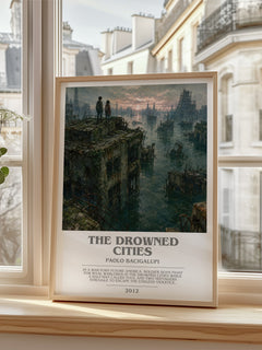 The drowned cities bookish poster colour and style options – Paolo Bacigalupi book art
