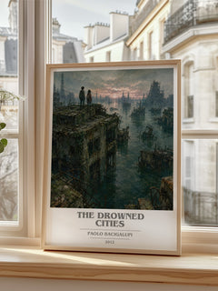 The drowned cities book cover poster colour and style options – Paolo Bacigalupi book art