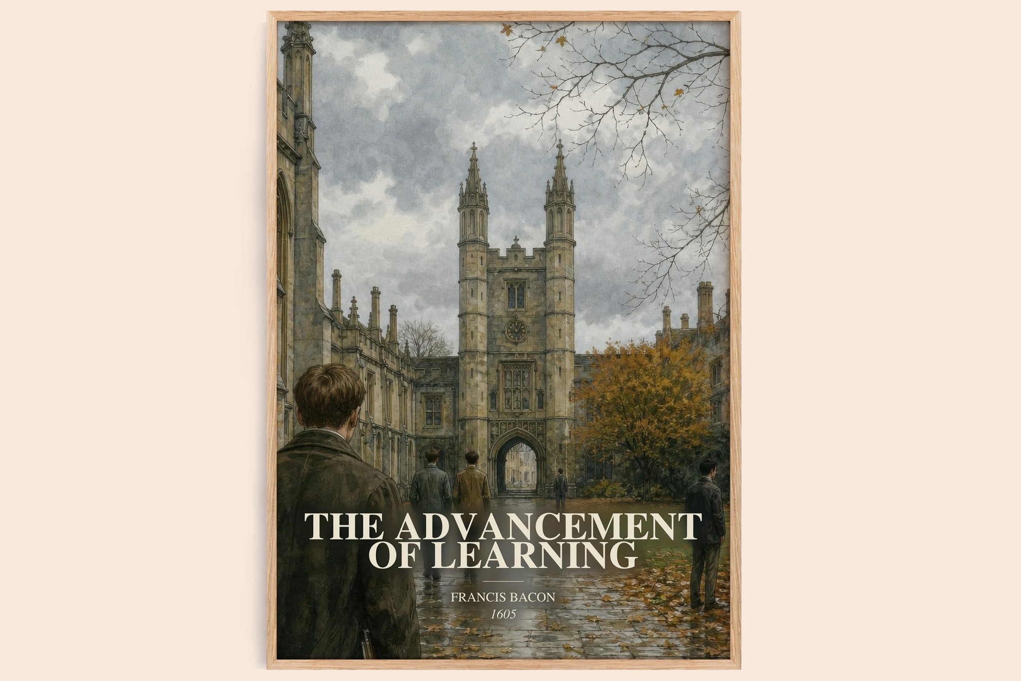 advancement of learning Book Watercolour Illustration by Francis Bacon