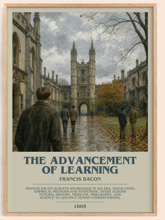 The advancement of learning bookish book poster by Francis Bacon – framed literary art print