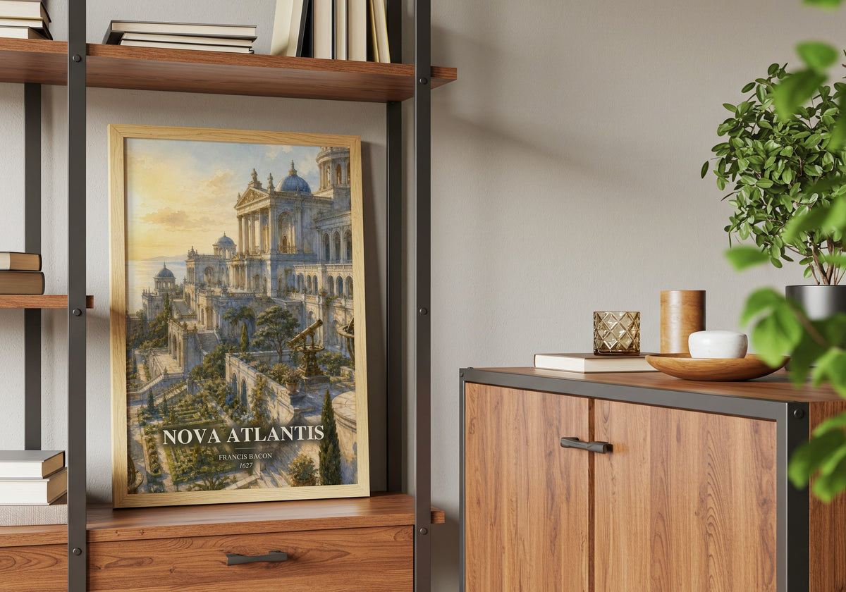 Nova Atlantis book watercolour illustration paper finish options – matte satin gloss