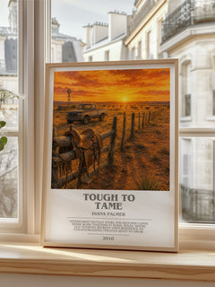 Tough to Tame bookish poster colour and style options – Diana Palmer book art