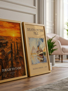 Tough to Tame watercolour print framed by window – literary home decor