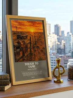 Tough to Tame bookish print framed by window – literary home decor