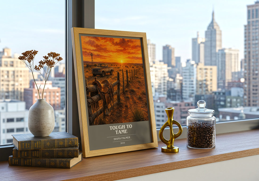 Tough to Tame book cover print framed by window – literary home decor