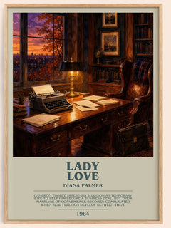 Lady Love bookish book poster by Diana Palmer – framed literary art print