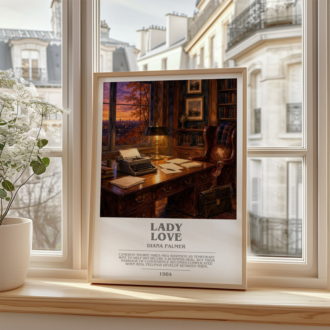 Lady Love bookish poster colour and style options – Diana Palmer book art