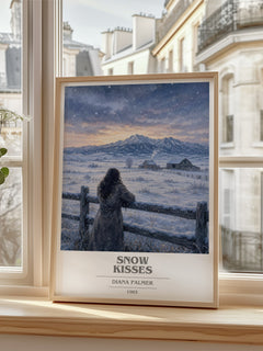 Snow Kisses book cover poster colour and style options – Diana Palmer book art