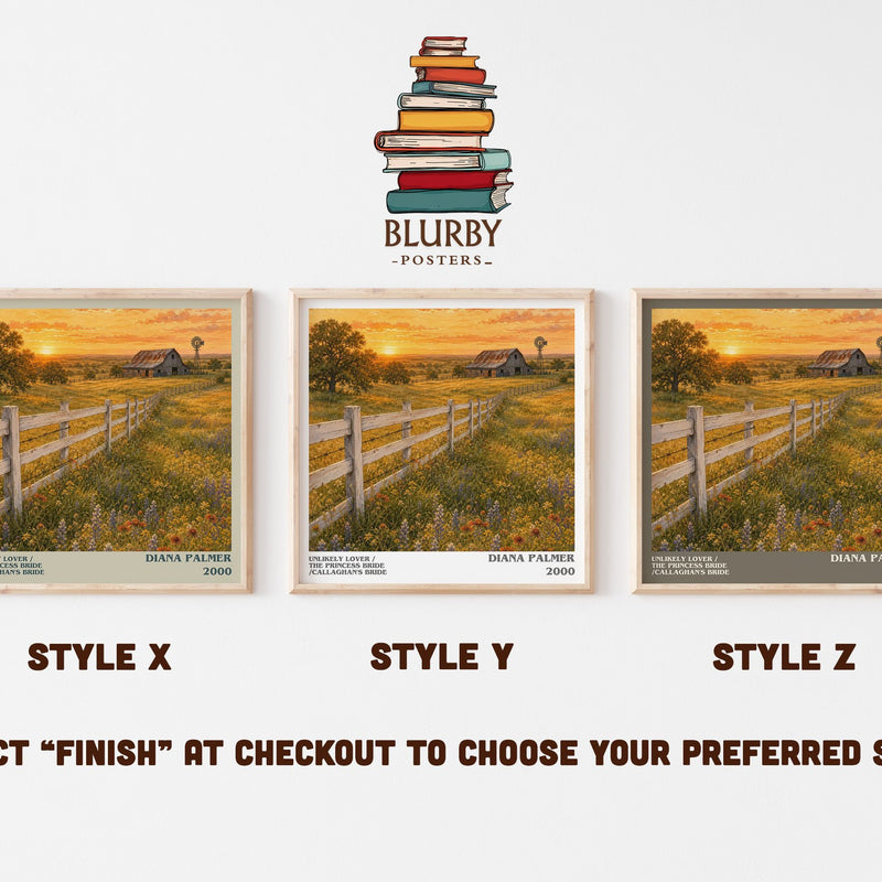 Unlikely Lover / The Princess Bride /Callaghan's Bride literary print in frame leaning in hallway – romance wall art