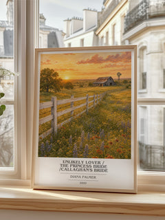 Unlikely Lover / The Princess Bride /Callaghan's Bride book cover poster colour and style options – Diana Palmer book art