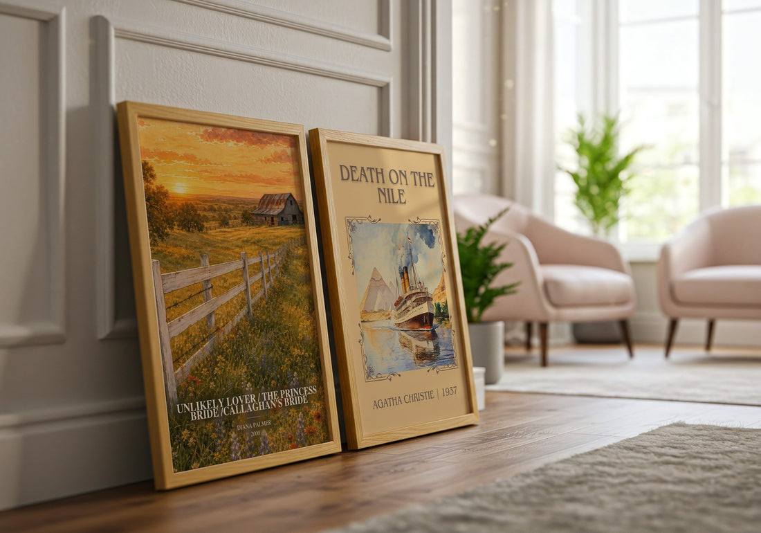 Unlikely Lover / The Princess Bride /Callaghan's Bride watercolour print framed by window – literary home decor