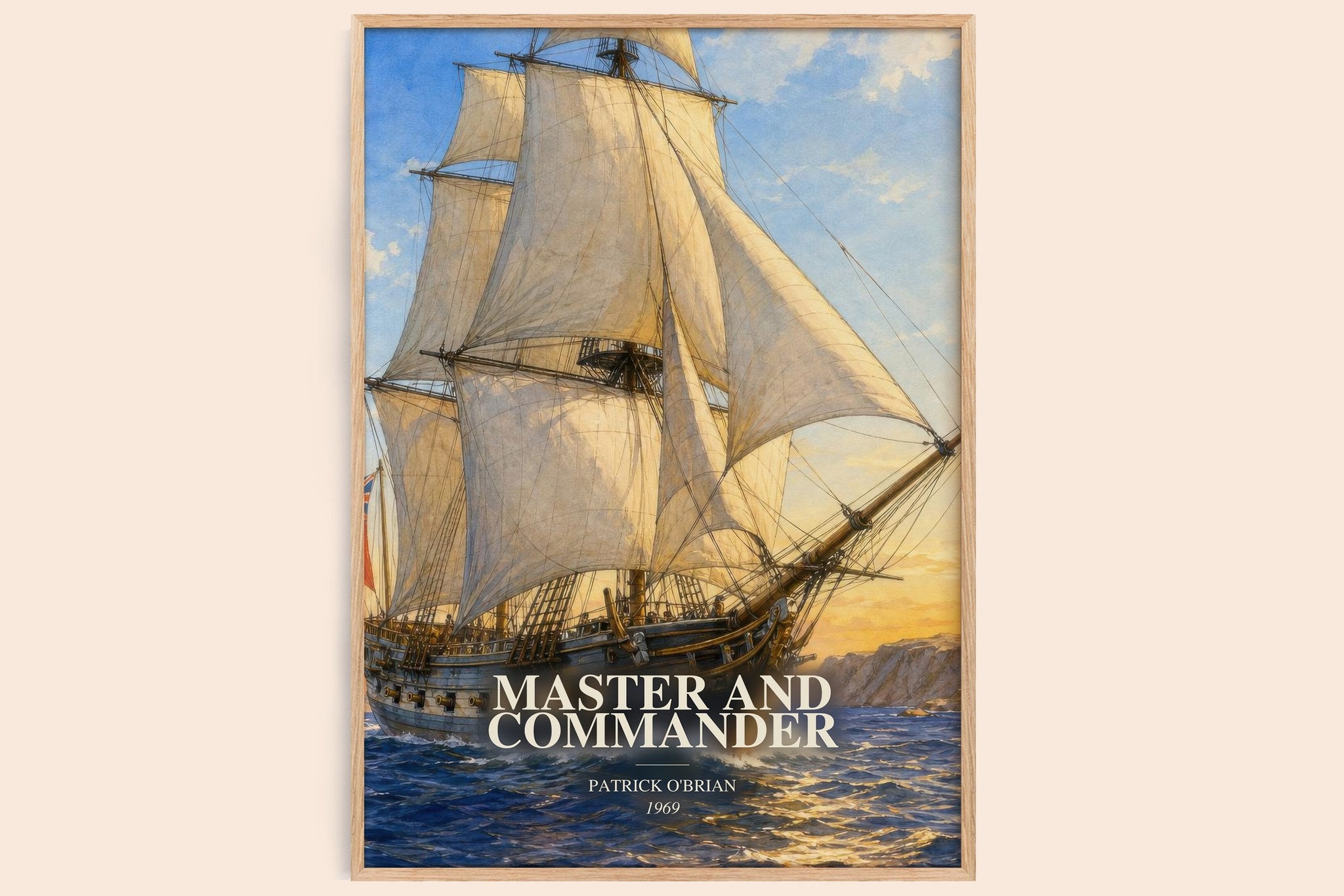 Master and Commander Book Watercolour Illustration by Patrick O'Brian