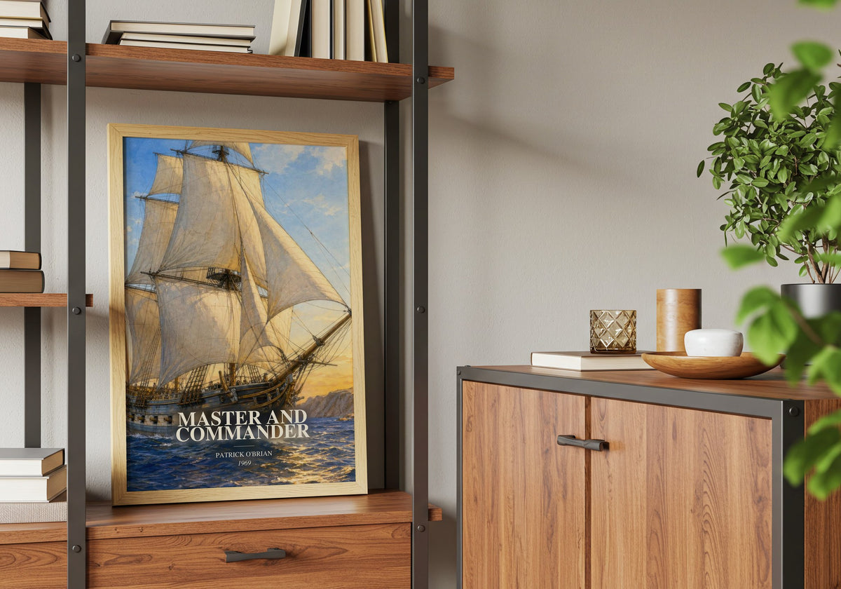 Master and Commander book watercolour illustration paper finish options – matte satin gloss