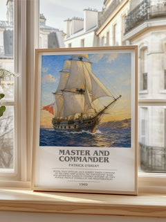 Master and Commander bookish poster colour and style options – Patrick O'Brian book art