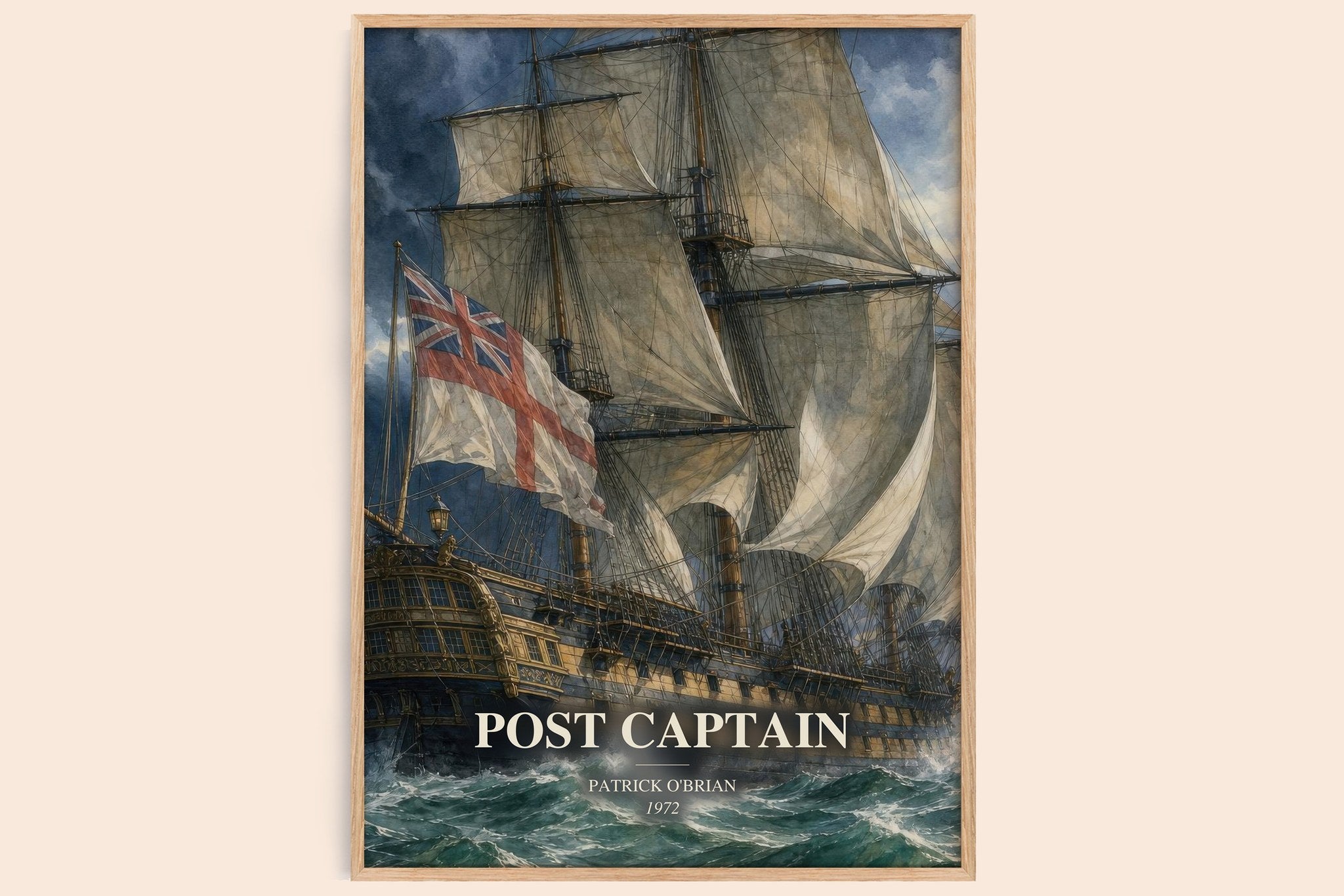 Post Captain Book Watercolour Illustration by Patrick O'Brian
