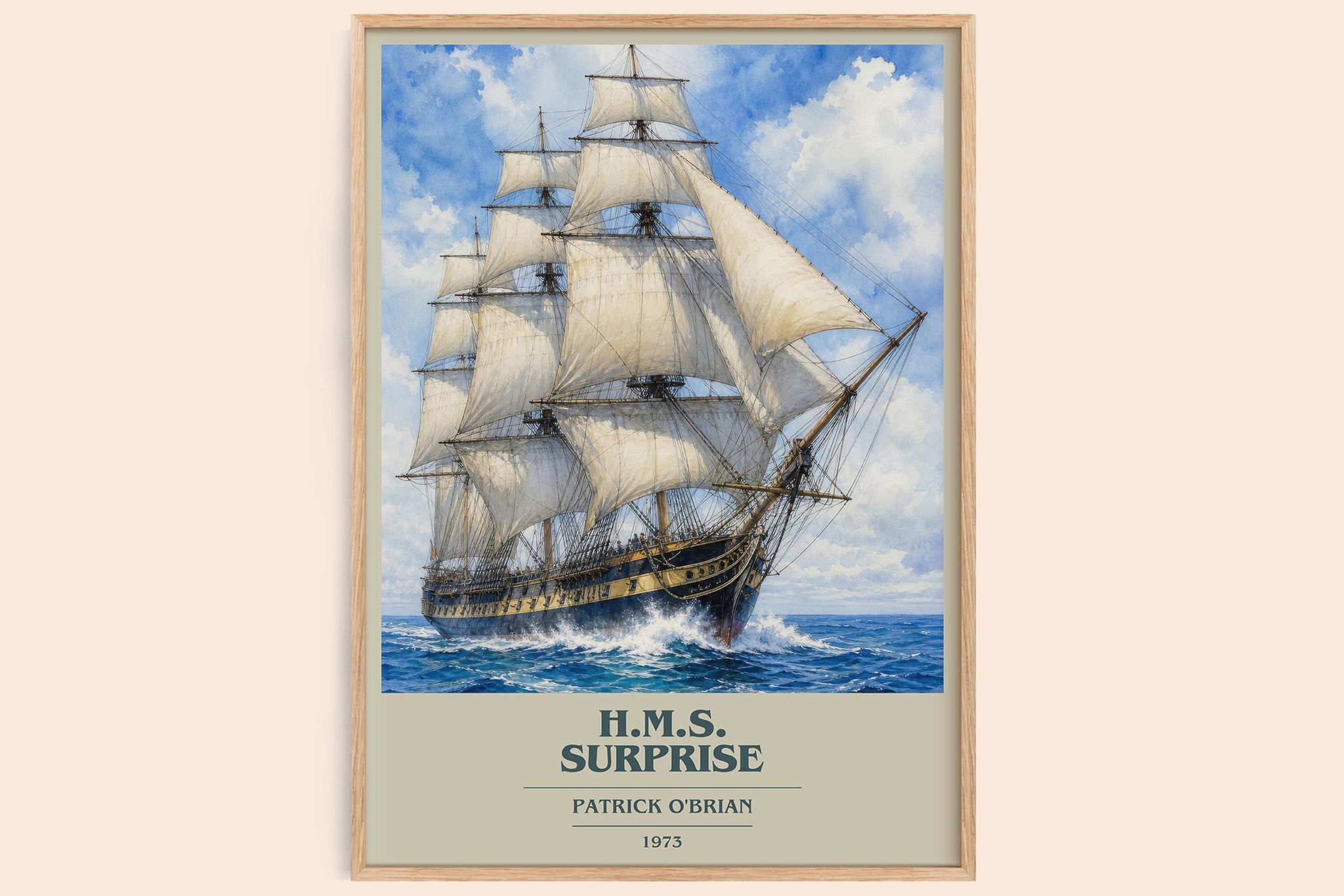 H.M.S. Surprise Book Cover Poster by Patrick O'Brian