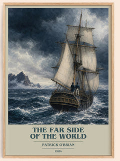 The Far Side of the World book cover book poster by Patrick O'Brian – framed literary art print
