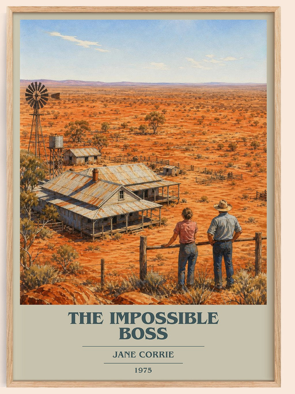 The Impossible Boss book cover book poster by Jane Corrie – framed literary art print