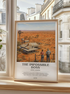 The Impossible Boss bookish poster colour and style options – Jane Corrie book art