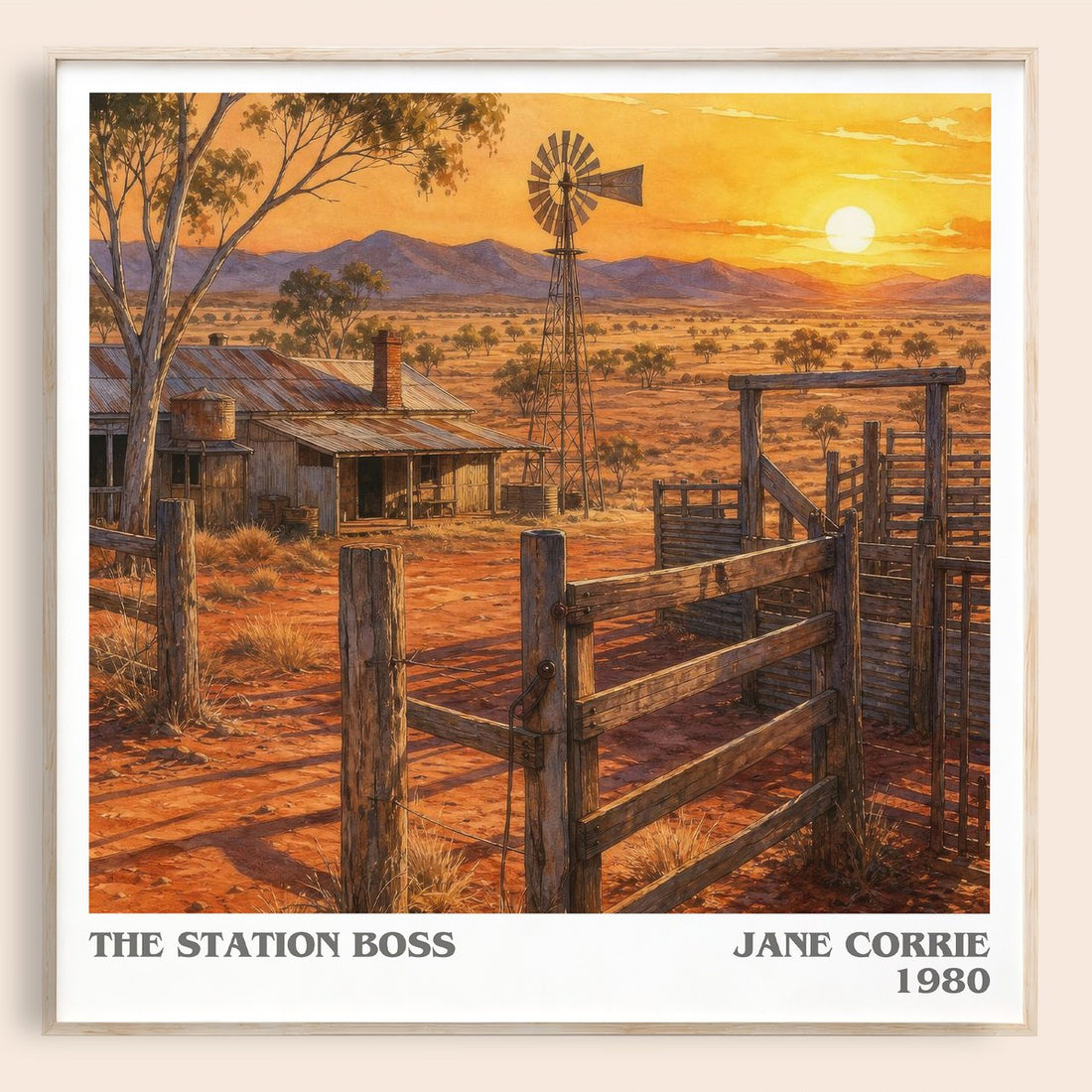 The station boss literary book poster by Jane Corrie – framed literary art print