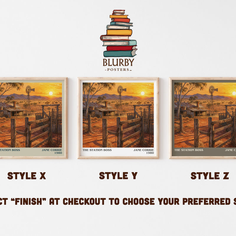 The station boss literary print in frame leaning in hallway – romance wall art