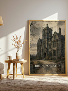 Bride For Sale watercolour print in frame leaning in hallway – romance wall art