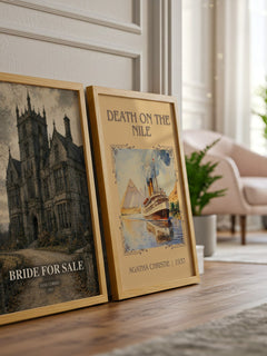 Bride For Sale watercolour print framed by window – literary home decor