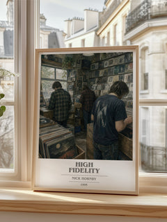 High Fidelity book cover poster colour and style options – Nick Hornby book art