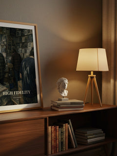 High Fidelity watercolour print on bookshelf – Nick Hornby fan gift