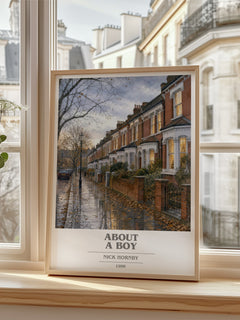 About a Boy book cover poster colour and style options – Nick Hornby book art