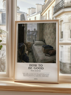 How to Be Good bookish poster colour and style options – Nick Hornby book art