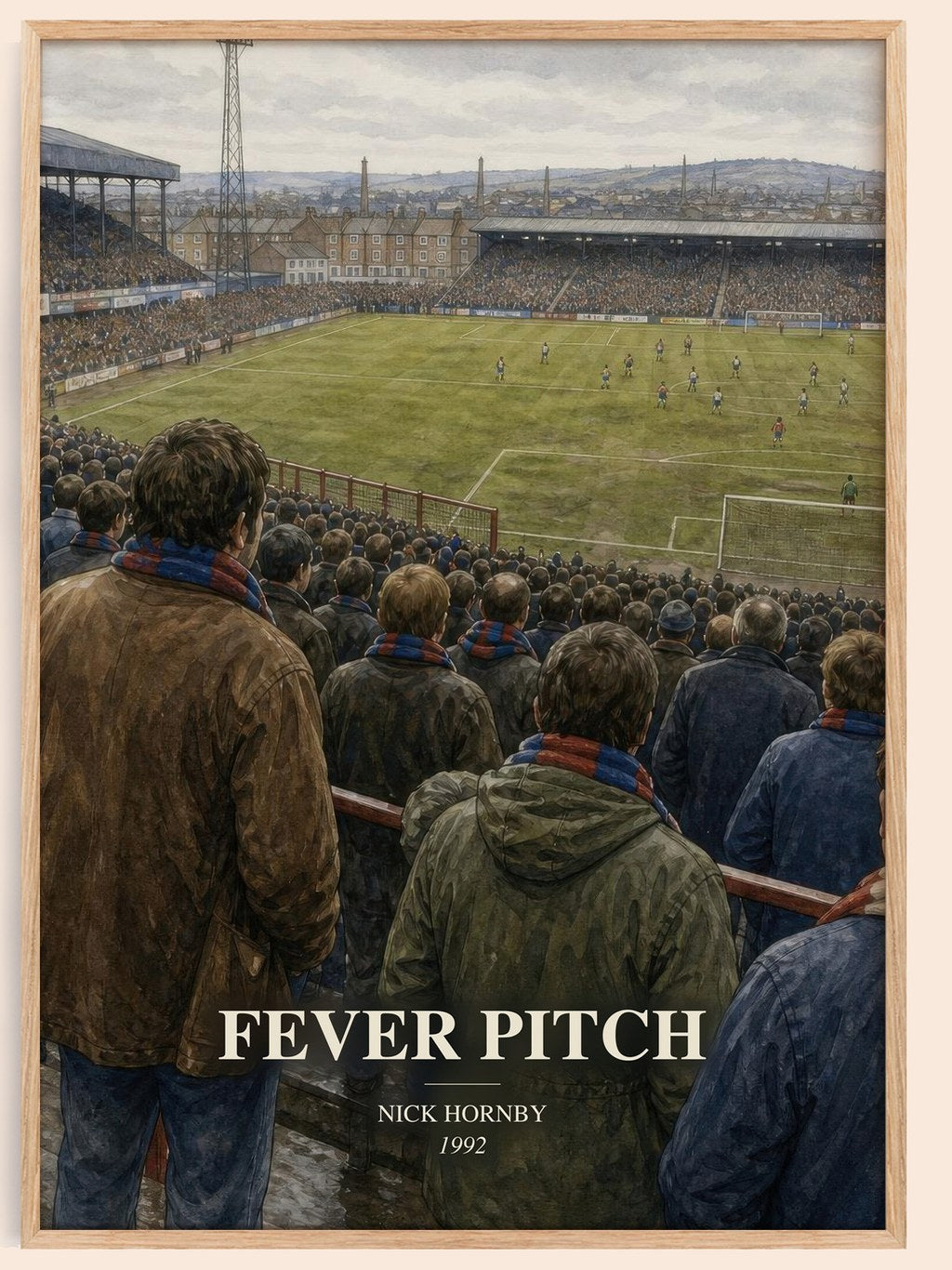 Fever Pitch watercolour book poster by Nick Hornby – framed literary art print