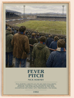 Fever Pitch bookish book poster by Nick Hornby – framed literary art print