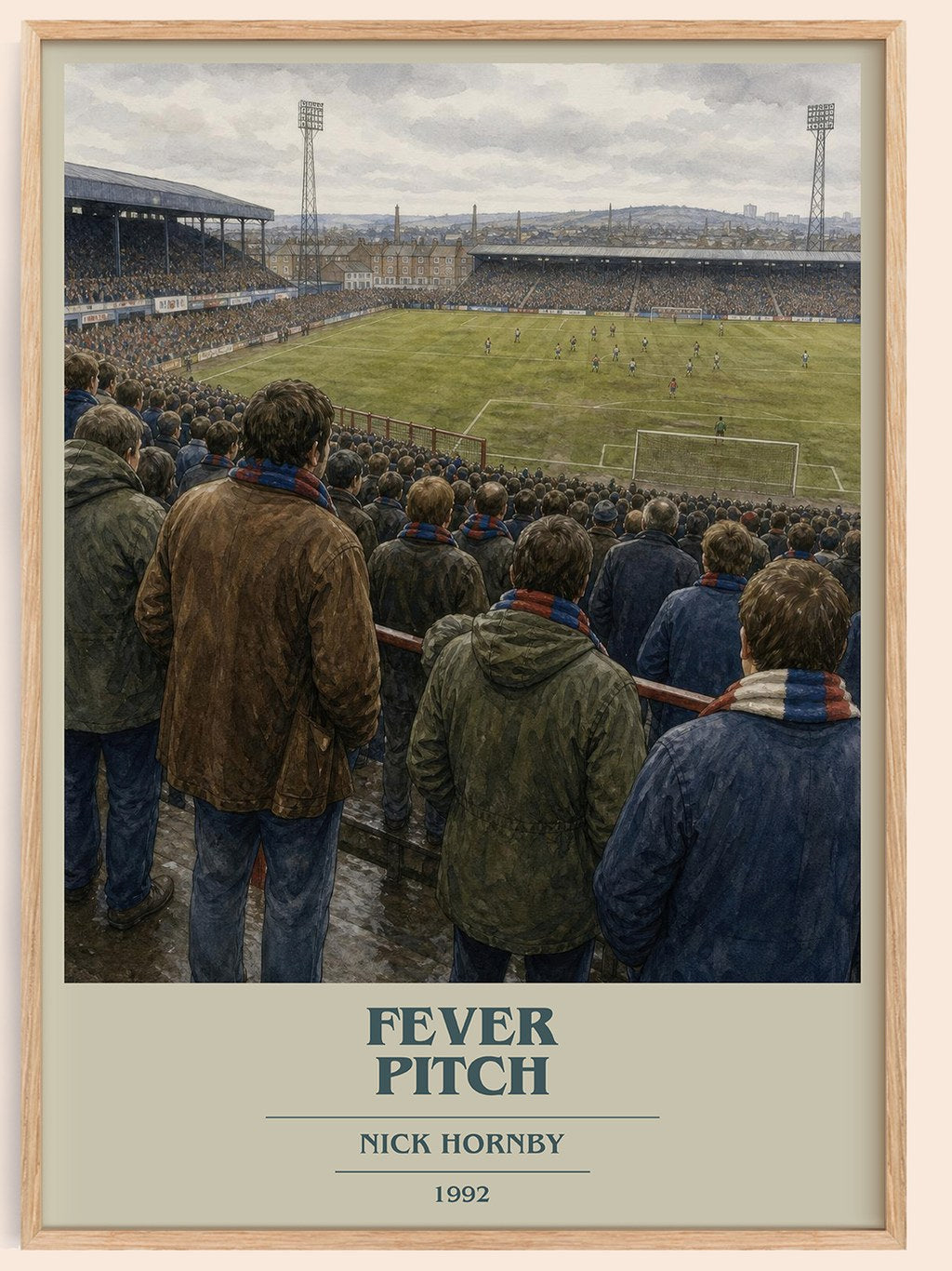 Fever Pitch book cover book poster by Nick Hornby – framed literary art print