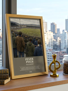 Fever Pitch bookish print framed by window – literary home decor