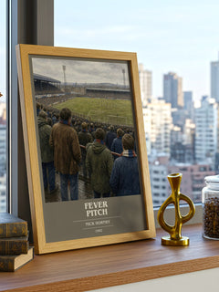 Fever Pitch book cover print framed by window – literary home decor