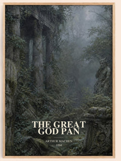 The Great God Pan watercolour book poster by Arthur Machen – framed literary art print